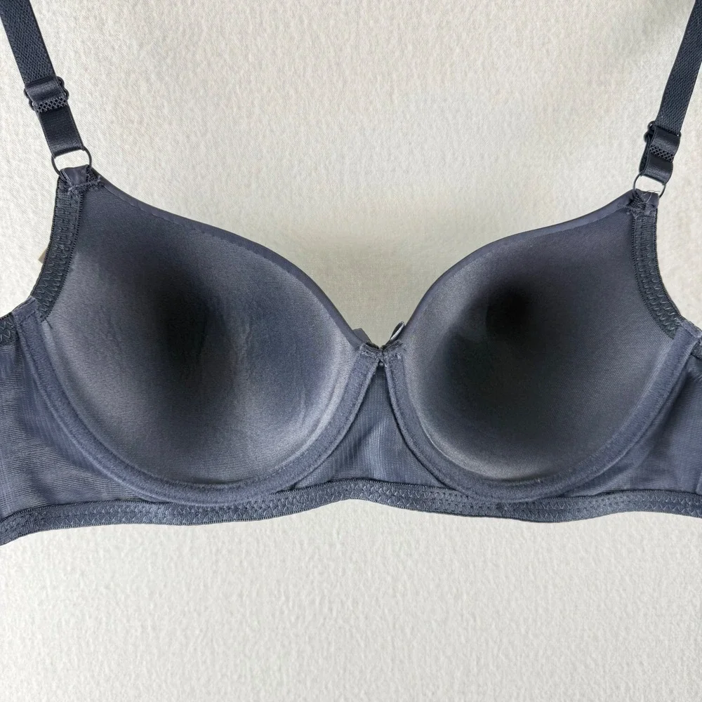 NWT Sofra Intimates Blue‎ Gray Padded Underwire T-Shirt Bra 38C BR4129P1